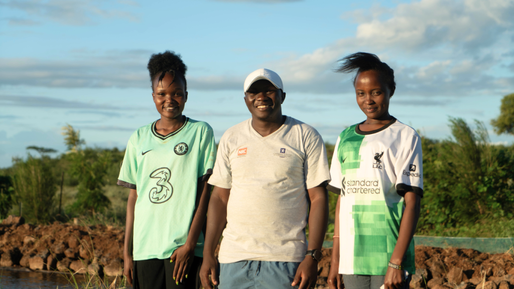 students at the farm